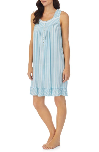 Shop Eileen West Stripe Short Nightgown In White Gradient