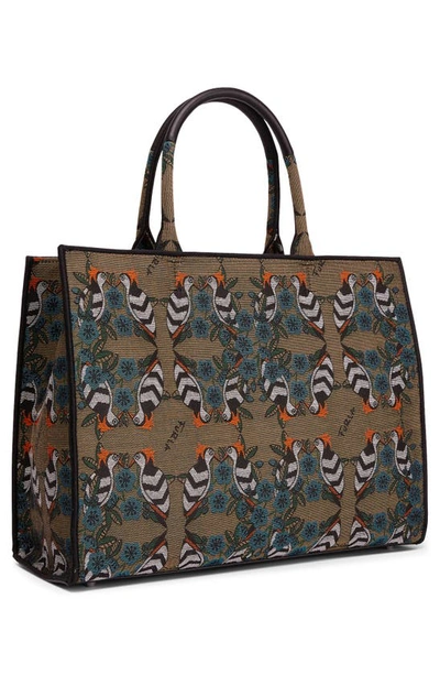 Shop Furla Opportunity Large Jacquard Tote In Toni Greige