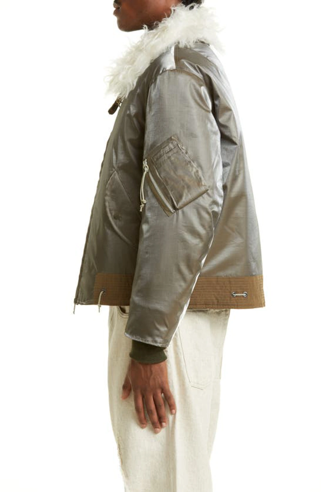 Our Legacy Glyptodon Water Repellent Bomber Jacket In Army Green Shimmer  Tech | ModeSens