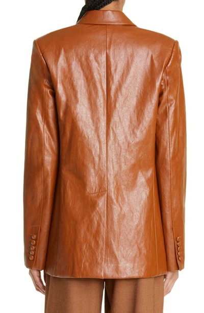 Shop A.l.c Dakota Faux Leather Blazer In Cognac