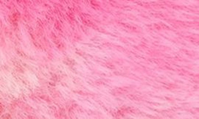 Shop Yosi Samra Kids' Miss Nora Faux Fur Slide In Pink