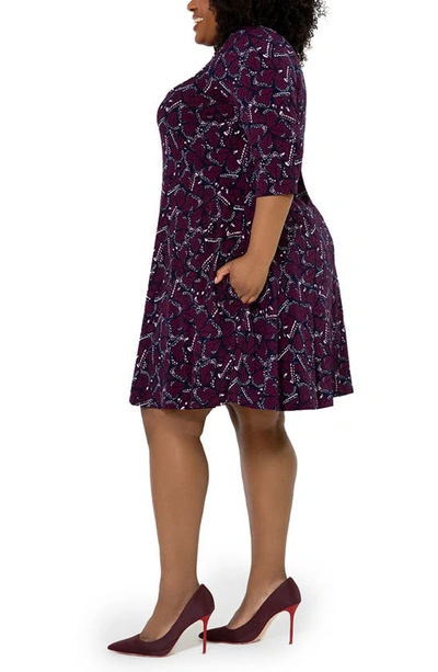 Shop Leota Melanie Butterfly Print Dress In Orchid Haze