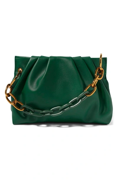 Shop House Of Want Chill Vegan Leather Frame Clutch In Dark Green