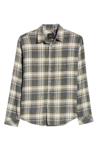 Shop Rails Lennox Relaxed Fit Plaid Cotton Blend Button-up Shirt In Blue Moss Lodge