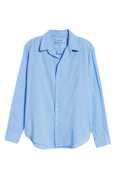 Shop Frank & Eileen Cotton Button-up Shirt In Ocean