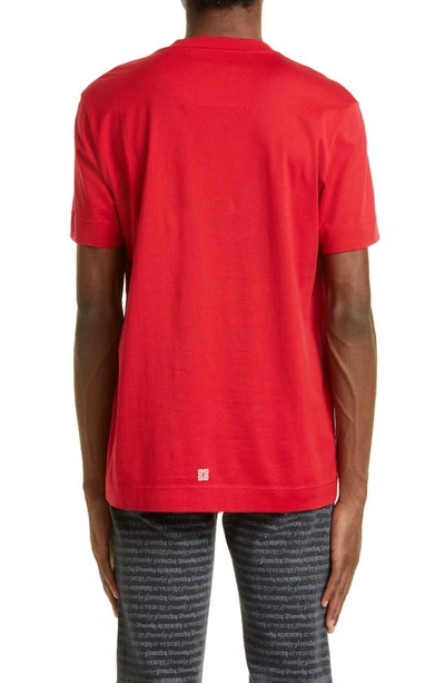 Shop Givenchy Slim Fit Cotton Logo Tee In Vermillon