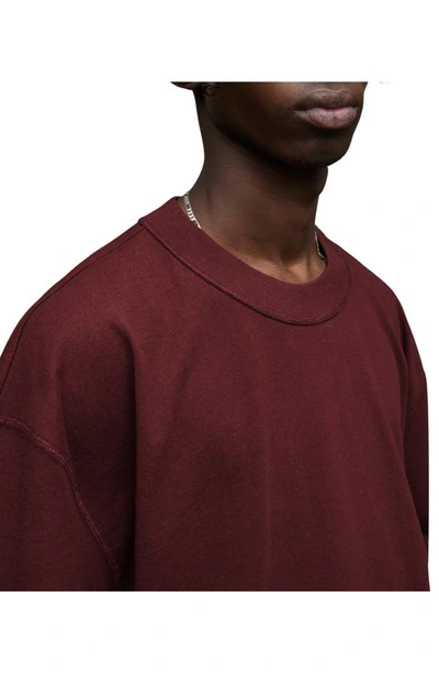 Shop Allsaints Isac Cotton T-shirt In Maroon Red