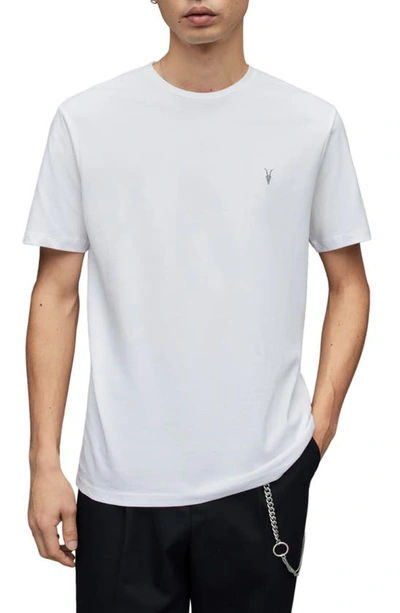 Shop Allsaints Brace 3-pack Short Sleeve Crewneck T-shirts In Maroon/ Winter/ Optic White