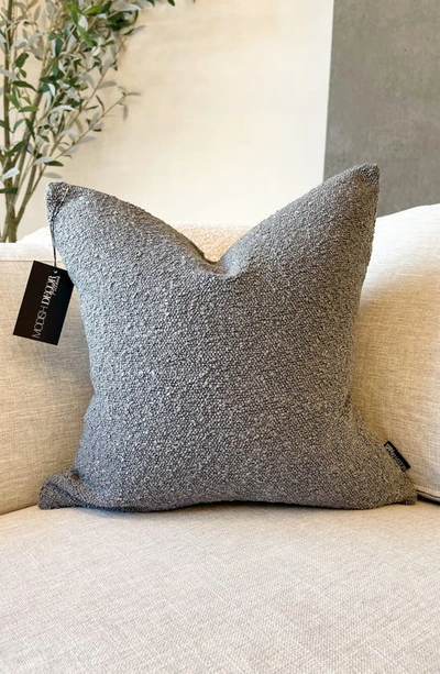 Modish Decor Pillows Bouclé Accent Pillow Cover In Grey Tones