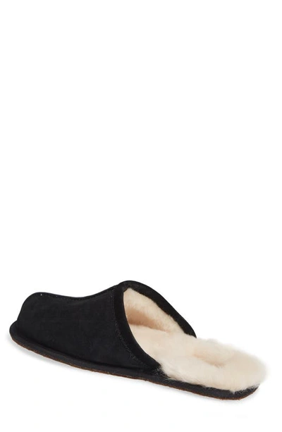 Ugg Mens Cushioned Footbed Suede Slide Slippers In Black Suede