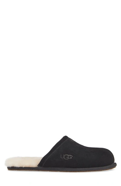Ugg Mens Cushioned Footbed Suede Slide Slippers In Black Suede
