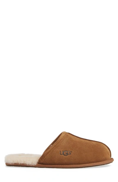 Ugg Hyde Shearling-lined Suede Slippers In Chestnut Suede