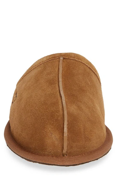 Ugg Hyde Shearling-lined Suede Slippers In Chestnut Suede