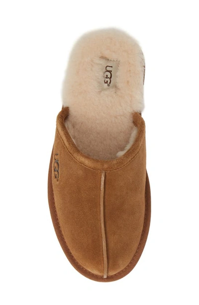 Ugg Hyde Shearling-lined Suede Slippers In Chestnut Suede