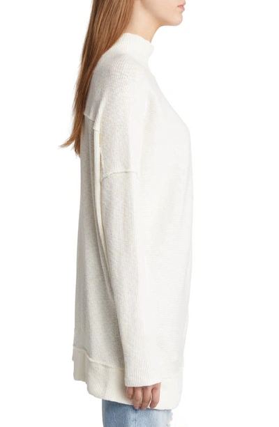 Shop Free People Casey Rib Tunic Sweater In Ivory