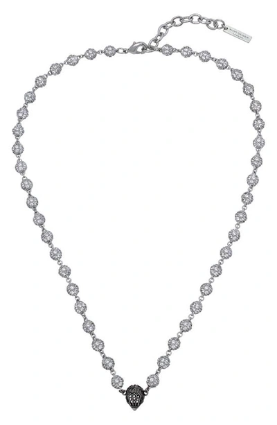 Shop Kurt Geiger Pavé Ball Necklace In Crystal