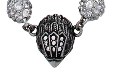 Shop Kurt Geiger Pavé Ball Necklace In Crystal