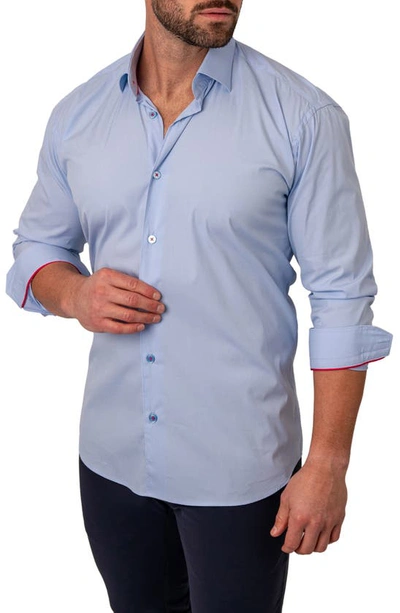 Shop Maceoo Fibonacci Blue Regular Fit Button-up Shirt