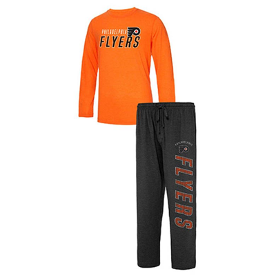 Lids Philadelphia Flyers Concepts Sport Meter Long Sleeve T-Shirt & Pants  Sleep Set - Heather Black/Orange