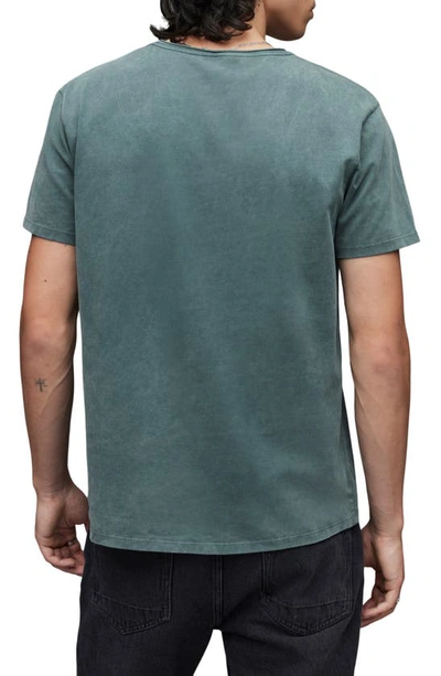 Shop Allsaints Bodega Solid Crewneck T-shirt In Bottle Green