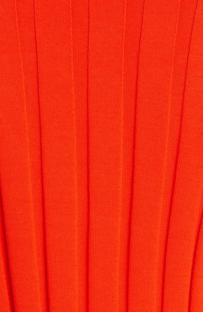 Shop Stella Mccartney Wide Rib V-neck Cotton Cardigan In 6512-bright Red