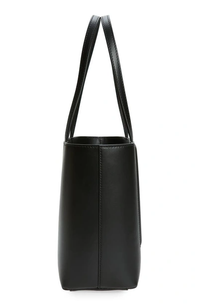 Dolce & Gabbana Large Dg Logo Leather Tote In Black