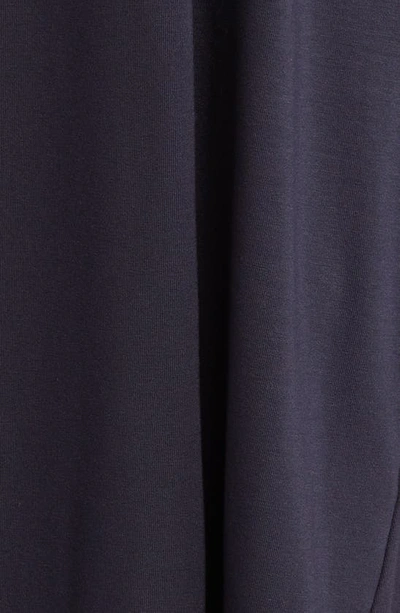 Shop Eileen Fisher Knee Length Open Front Jersey Jacket In Nocturne