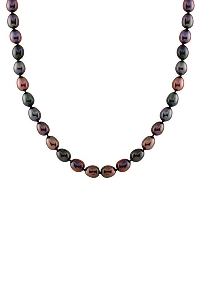 Shop Splendid Pearls 6.5-7mm Black Cultured Freshwater Pearl Necklace