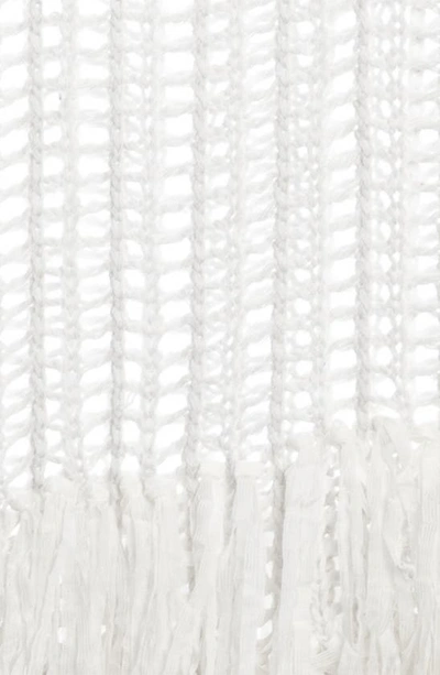 Shop Saachi Fringe Trim Crochet Topper In White