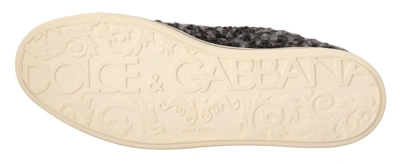 Shop Dolce & Gabbana Elegant Gray High Top Men's Sneakers