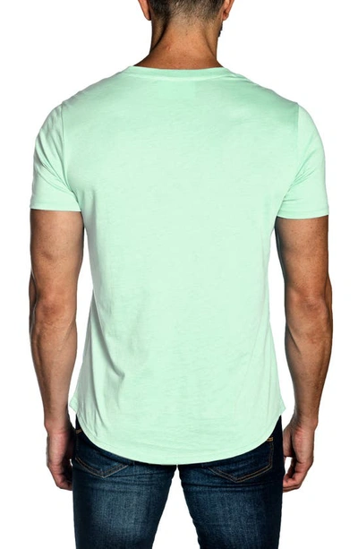 Shop Jared Lang Cotton T-shirt In Sea Foam