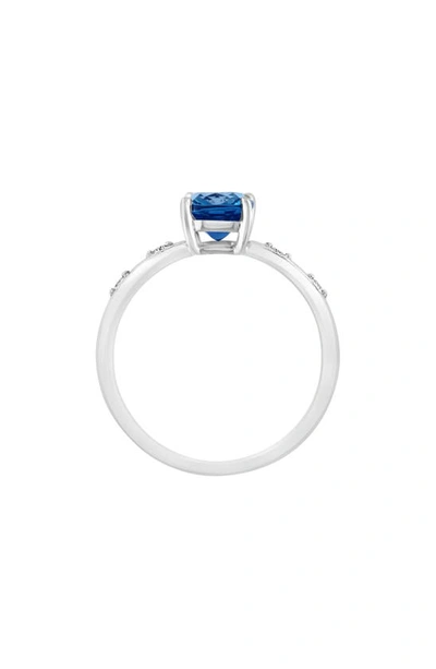 Effy 14k White Gold, Diamond, & London Blue Topaz Ring In Blue