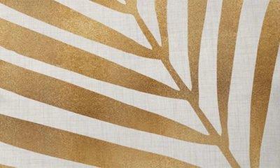 Deny Designs Modern Tropical Metallic Gold Throw Pillow In Multi