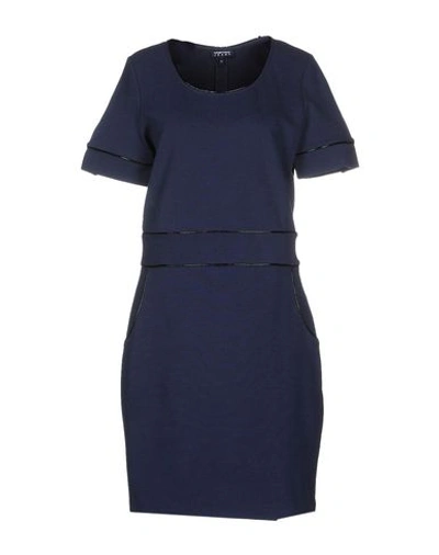Emporio Armani Short Dress In Slate Blue