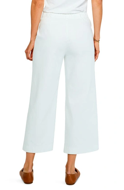 Shop Nic + Zoe Nic+zoe All Day Slim Wide Crop Pants In Paper White