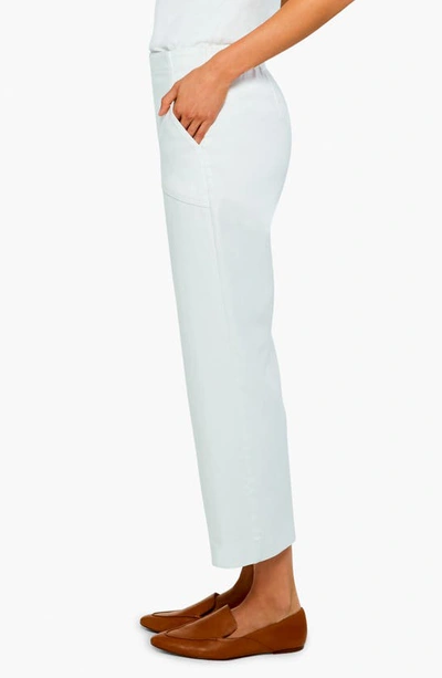 Shop Nic + Zoe Nic+zoe All Day Slim Wide Crop Pants In Paper White