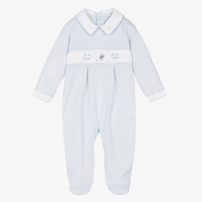 Shop Mini-la-mode Boys Blue Peter Rabbit & Co Babygrow