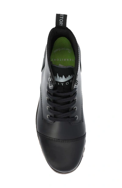 Territory Boots Zion Water Resistant Lace-up Lug Boot In Black