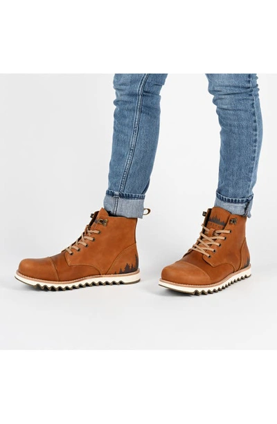 Territory Boots Zion Water Resistant Lace-up Lug Boot In Chestnut