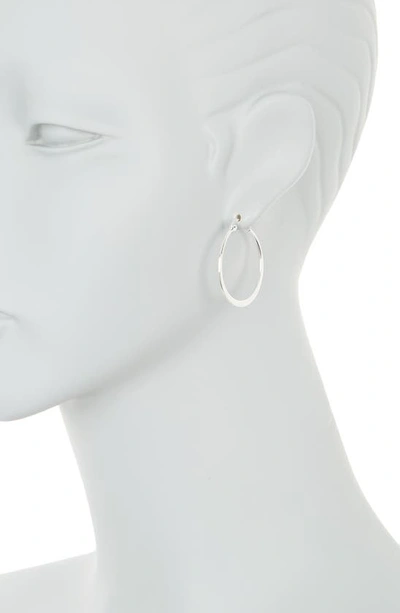 Argento Vivo Large Flat Hoop Earrings In Silver