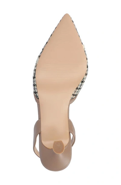 Journee Collection Nellia Slingback Pointed-toe Pump In Taupe