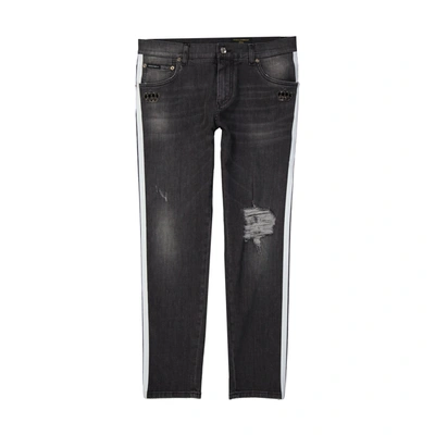 Shop Dolce & Gabbana Skinny Denim Jeans In Black