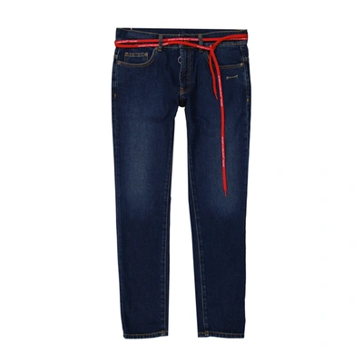 Shop Off-white Off White Denim Jeans In Blue