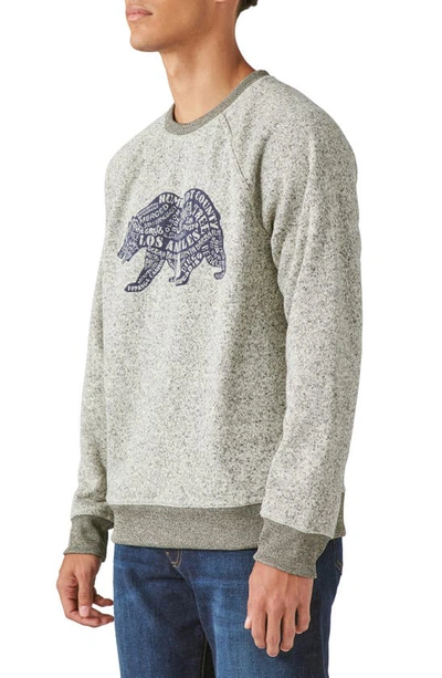 Shop Lucky Brand California Bear Raglan Sweatshirt In Cream