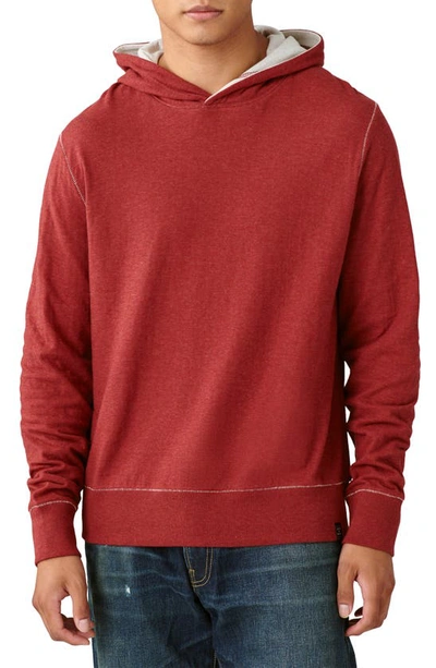 Shop Lucky Brand Duo Fold Hoodie In Red