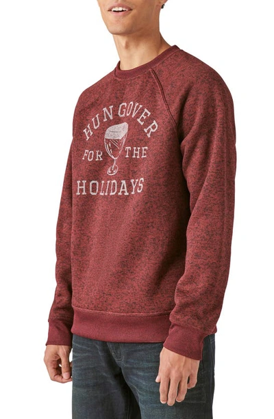 Shop Lucky Brand Hungover For The Holidays Sweatshirt In Port Royale