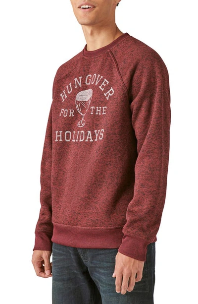 Lucky Brand Hungover For The Holidays Sweatshirt In Port Royale