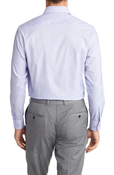 Shop Daniel Hechter Check Dress Shirt In Lilac