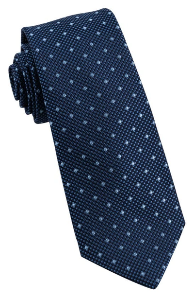 Shop Wrk Classic Dot Silk Tie In Navy