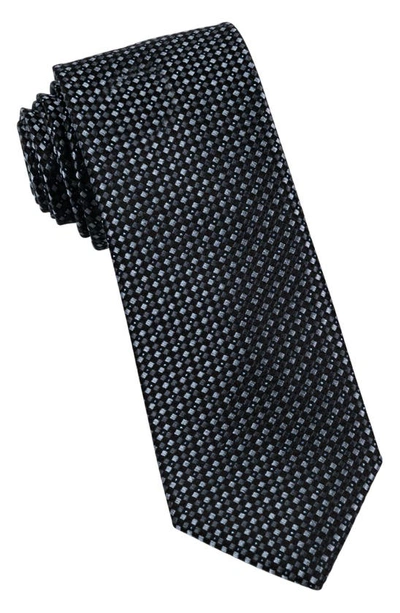 Shop Wrk W.r.k Neat Silk Tie In Black